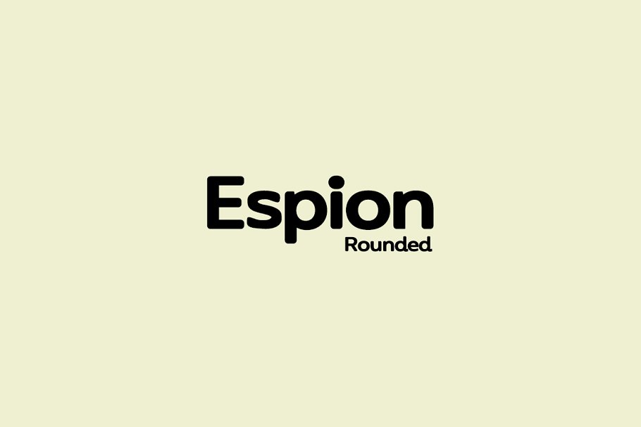 Пример шрифта Espion Rounded